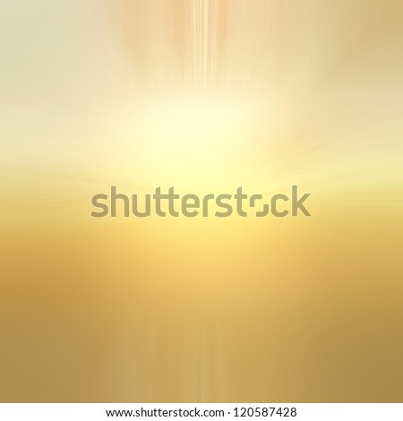 abstract gold background with white center sun burst or lens flare spotlight design of yellow gradient background with texture, abstract background of blurred sun rise illustration heaven concept