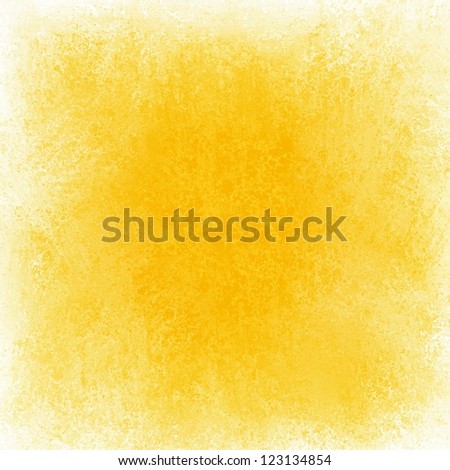 abstract yellow background white grunge border, bright primary yellow color with white edges, vintage grunge background texture color splash on white blank center for brochure text fun gold background
