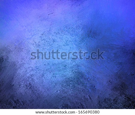 abstract blue background color splash on black rough distressed vintage grunge background texture abstract design, bright middle for text, website template background, old messy retro wall style paint