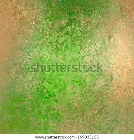 abstract green and gold background texture design for brochure layout or website designs, elegant colorful splashes of green color on shiny gold or beige paint colors, beautiful spring or summer green