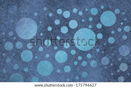 abstract blue background bubbles or round shapes geometric circle background different fantasy dream background concept with polka dots of linen canvas texture illustration, falling or floating spots