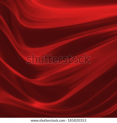 elegant draped cloth background illustration, beautiful silk fabric folds creases and wrinkles, wavy graphic art image, wave design background, shiny metallic red color with smooth texture