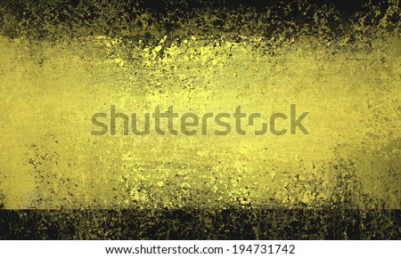 black gold background, yellow striped grunge texture center with black borders, shiny gold smeared paint rectangle web backdrop, abstract gold and black background