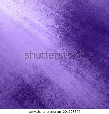 abstract purple and white background design of spotlight or sunshine light rays angled from corner in smeared grunge texture layout