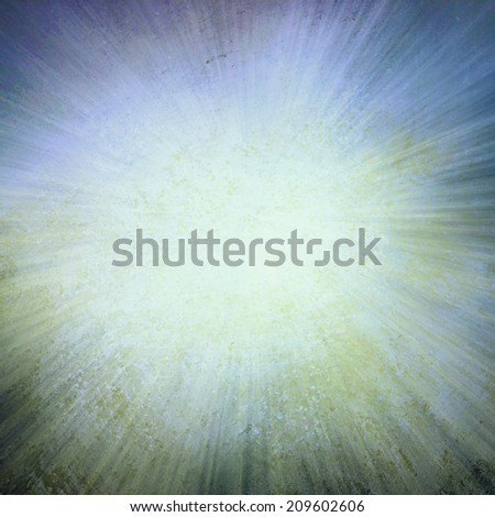 Blue green background zoom, blue streaks of light radiate from center to black vignette frame in sunburst pattern