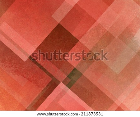 abstract background red and white square and diamond shaped transparent layers in diagonal pattern background