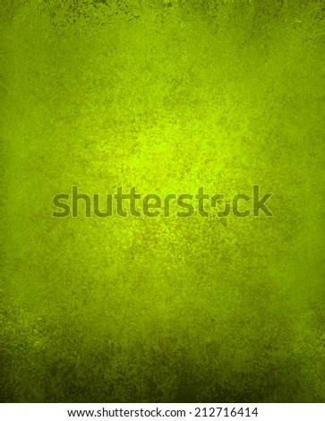 yellowed green background paper, vintage texture and distressed black grunge border
