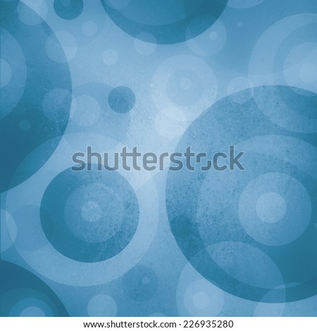 fun blue background with white and blue circles and target ring shapes in abstract pattern design