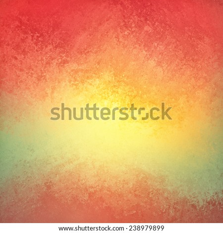brilliant colorful background in red yellow orange and green, bright yellow color splash center and red border