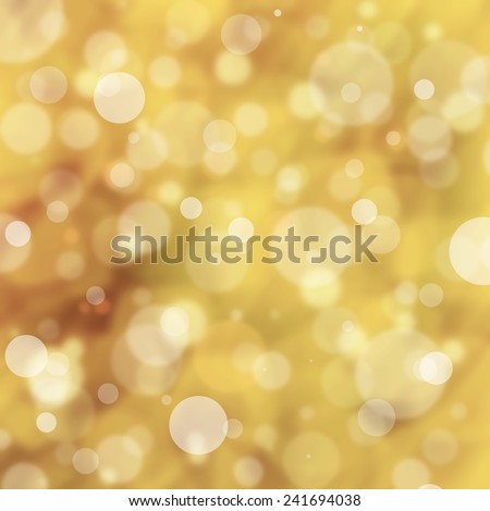 abstract gold background white bokeh lights, round shaped geometric circle background, sparkling fantasy dream background, gold brown background with blurred falling snow or rain