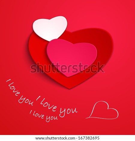 Heart for Valentine\'s Day Background, vector eps 10