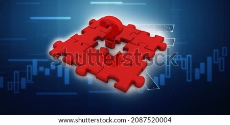 3d illustration  puzzle and question mark Stock fotó © 