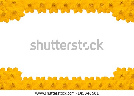 Flower frame with yellow flowers