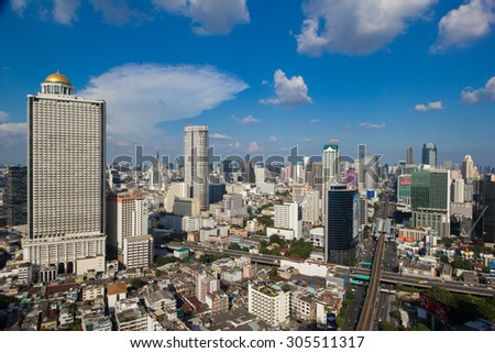 BANGKOK, THAILAND - NOVEMBER 9, 2015: Photo of Bangkok cityscape, the capital of Thailand.