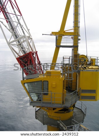 Crane On An Offshore Rig Stock Photo 2439312 : Shutterstock