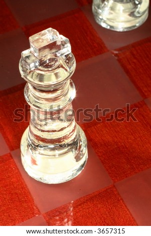 Glass chess game king