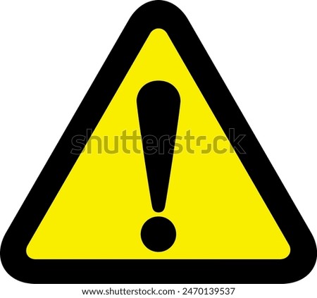 The warning sign isolated on white background