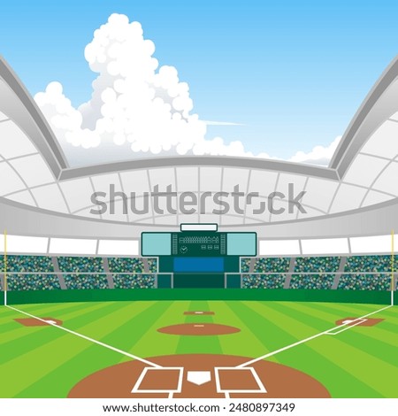 The domed baseball stadium with retractable roof