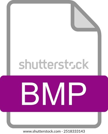 The BMP file icon isolated on white background