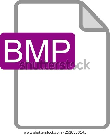 The BMP file icon isolated on white background