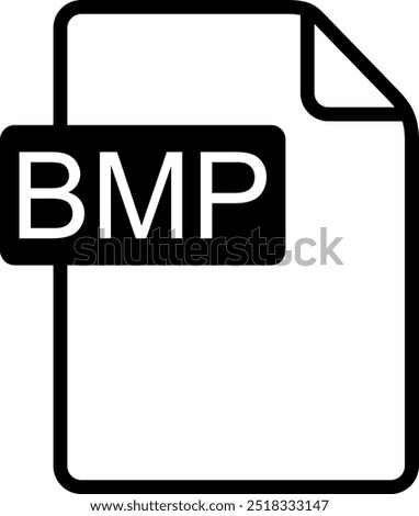 The BMP file icon isolated on white background