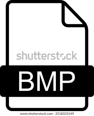 The BMP file icon isolated on white background