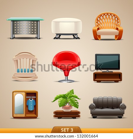 Furniture icons-set 3