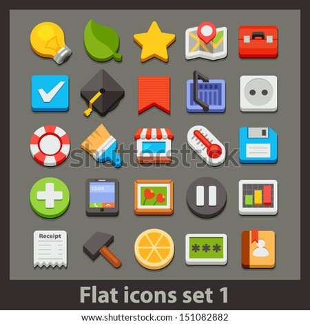 vector flat icon-set 1