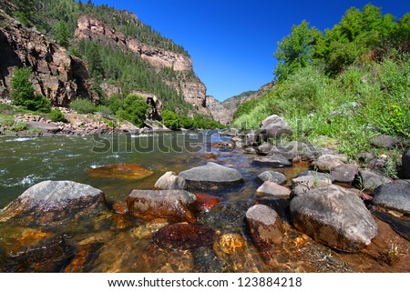 Colorado River flows through the White River National Forest in the western United States