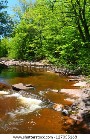 Nonesuch Falls in the Porcupine Mountains Wilderness State Park