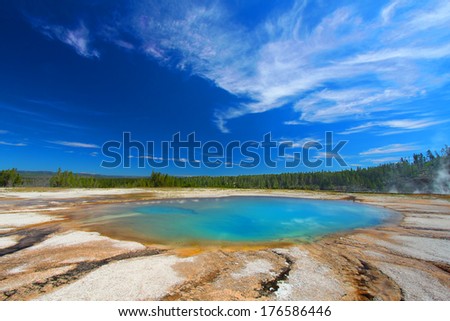 Turquoise Pool of the Midway Geyser Basin in Yellowstone National Park