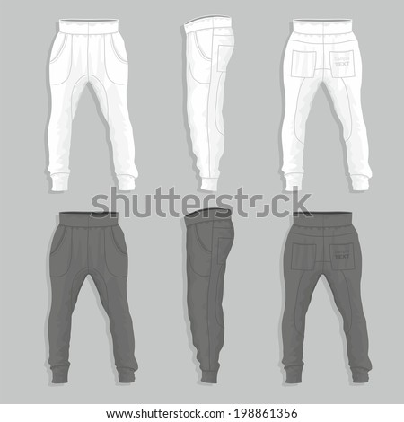 Sweatpants Stock Vector Illustration 198861356 : Shutterstock