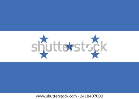 Flags of Honduras. Flat element design. National Flag. White isolated background 