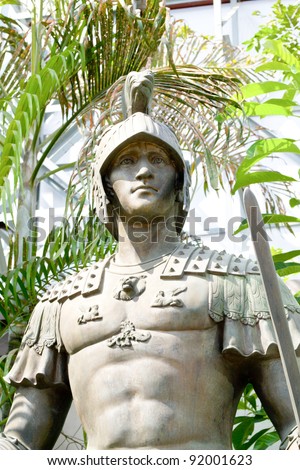Roman statue of a warrior.