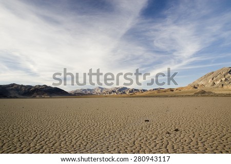 Death Valley Dry Lake Bed.  Racetrack.