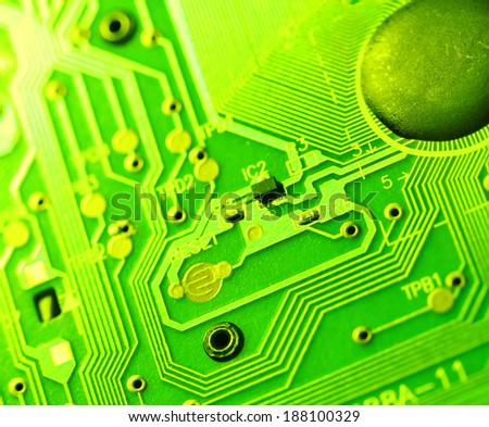 Close up of an electronic circuit board