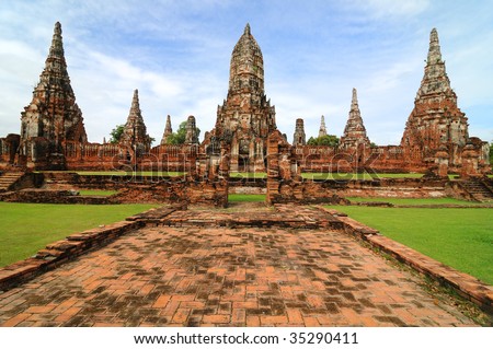 Similar – Image, Stock Photo Ancient ruins in Ayutthaya Historical Park, a famous tourist attraction in old city of Ayutthaya, Phra Nakhon Si Ayutthaya Province, Thailand