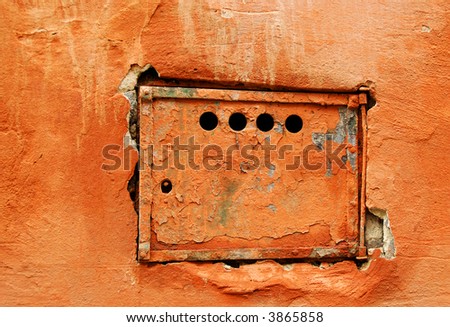 Old post-box inbuilt in the wall