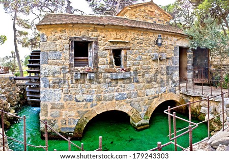 Dalmatian village traditional stone watermill, Sibenik, Croatia