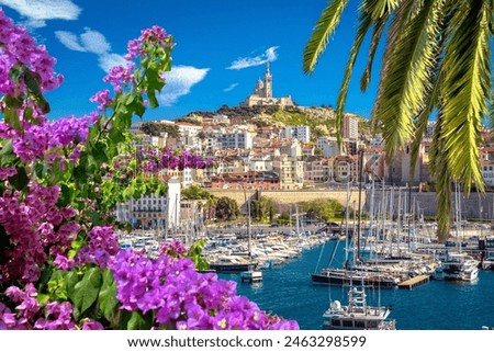 Similar – Image, Stock Photo Marseille / Mediterranean Sea with sailing boats