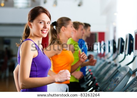Similar – Image, Stock Photo Young and sportive woman portrait in a park