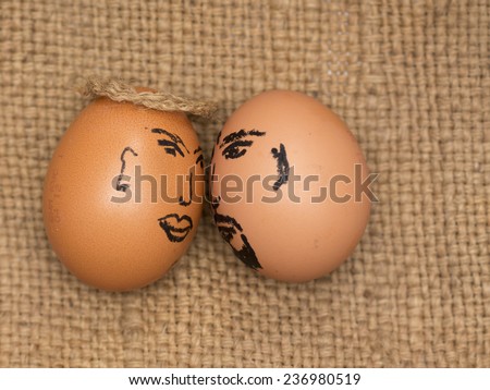 beautiful pictures on egg, unusual, interesting and funny