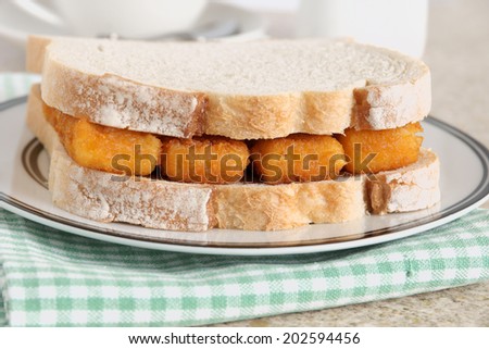 Fish Finger Sandwich a popular British comfort food