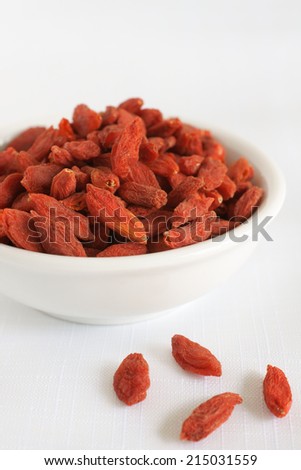 Goji berries or wolf berries are red fruit native to China