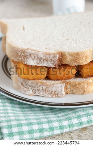 Fish Finger Sandwich a popular British comfort food