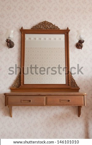 Dressing table in the bedroom