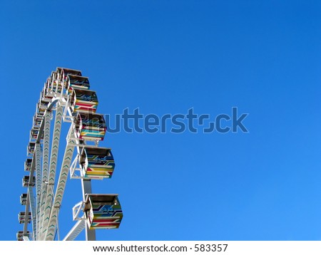 Bright blue sky, Giant Wheel... and space for you to write