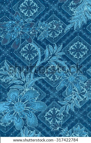 The beautiful and colorful of art Malaysian and Indonesian Batik pattern