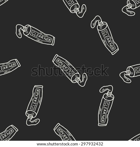 toothpaste doodle seamless pattern background
