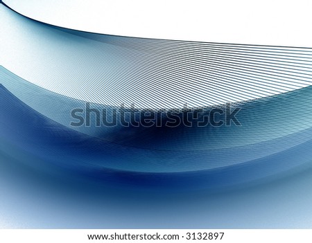 blue design element on white background